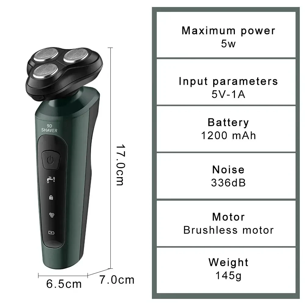 Electric Razor For Men Intelligent Wet Dry Beard Shaving Trimmer Razor Shaver Electric Beard Remover ABS Rechargeable Trimmer