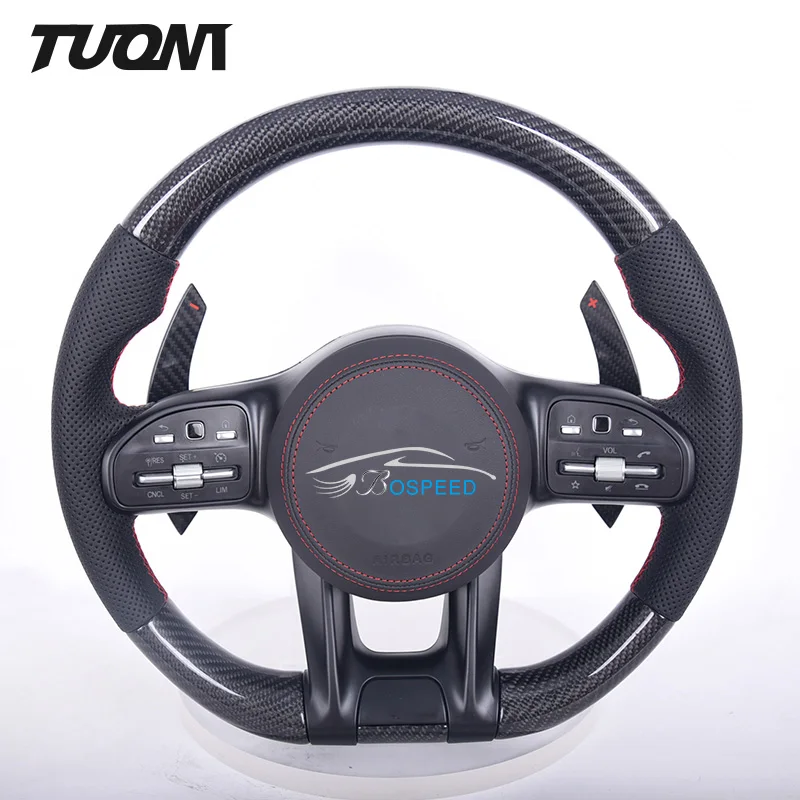 

Upgrade Leather Carbon Fiber Led Steering Wheel For Mercedes Benz W205 AMG W212 W213 CLA C300 W218 G Class GLE W447 W210 W208