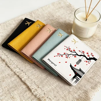 Porta Passaporto Personalizzato con Design Floreale, Portafoglio da Viaggio Leggero e Portatile, Porta Carte, Regalo Essenziale per le Vacanze