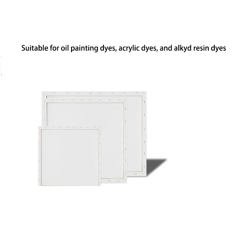 White Blank Square Artist Canvas for Canvas Oil Painting Wooden Board Frame