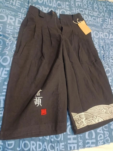 Japanese Kimono Traditional Pants Men Asian Clothing Bath Pant Casual Loose Male Japan Style Yukata Trousers Linen Cropped Pants photo review
