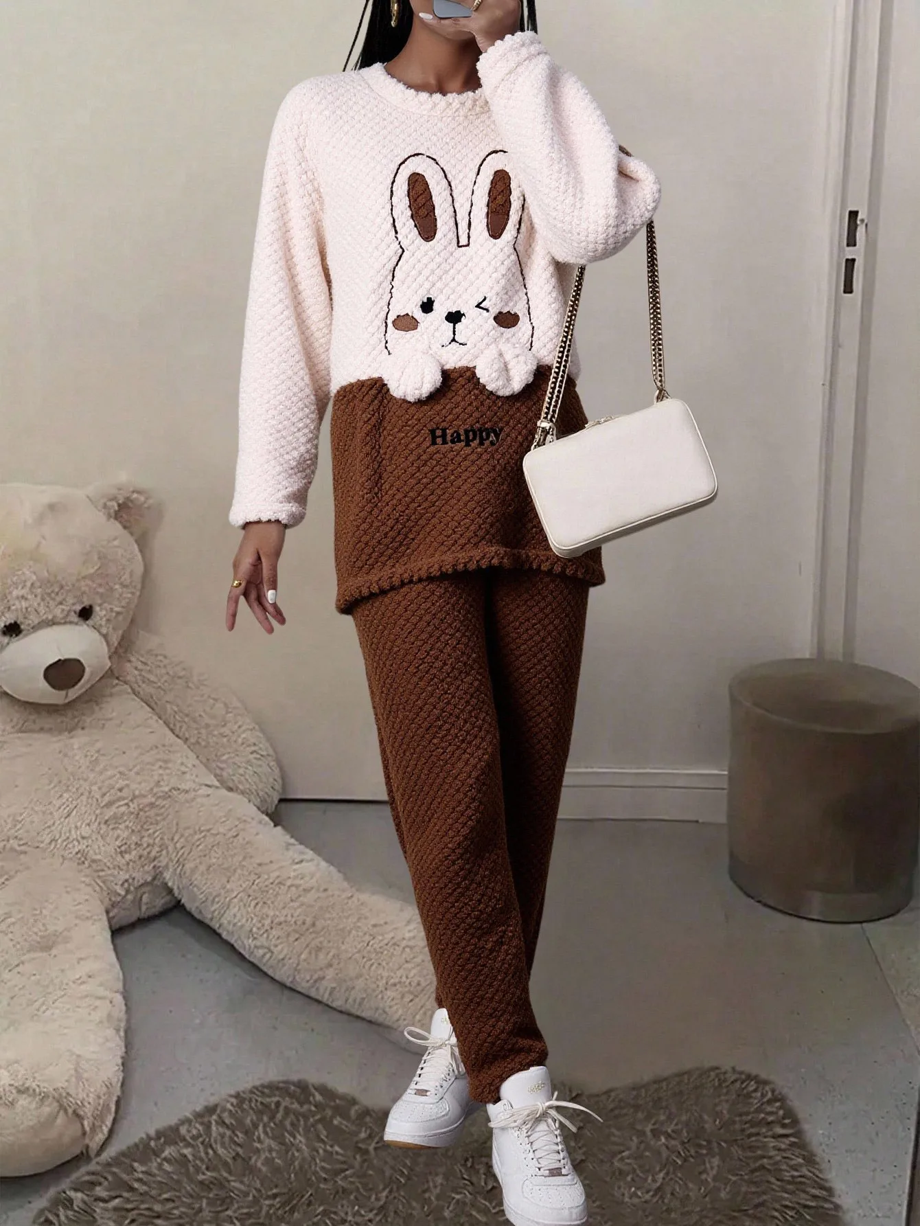 A8936 PIJAMA DAMA POLAR CONEJO