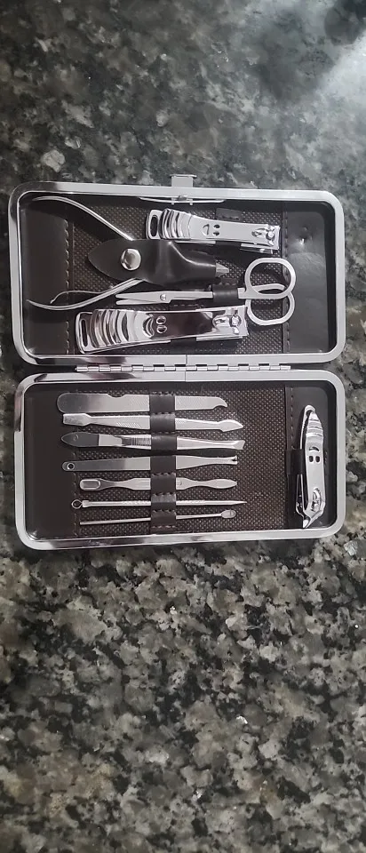 Kit Cortador De Unha Manicure Portatil Estojo Pinca Tesoura photo review