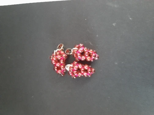 Pendentif en pierre de Grenat - Raisins rouges