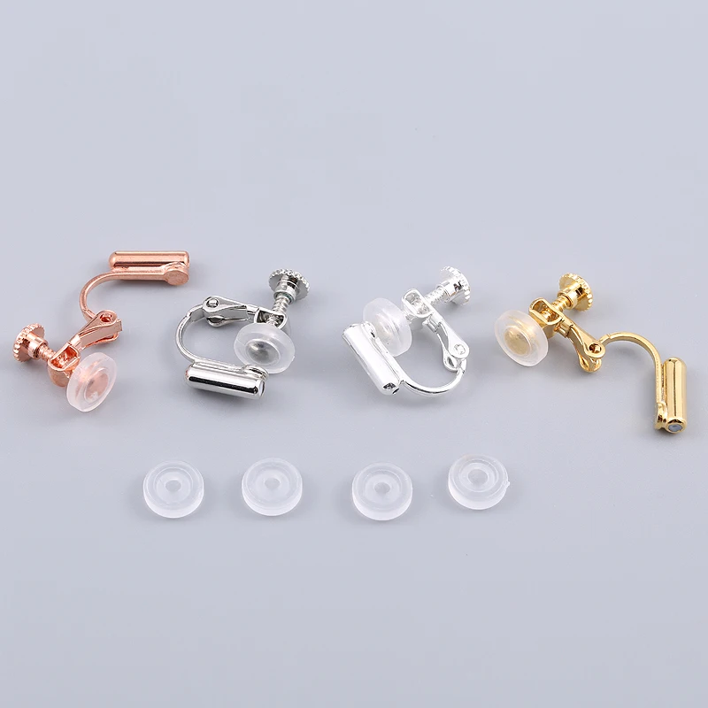 Clip On Earrings 2/10 Pcs for Women DIY Jewelry Making