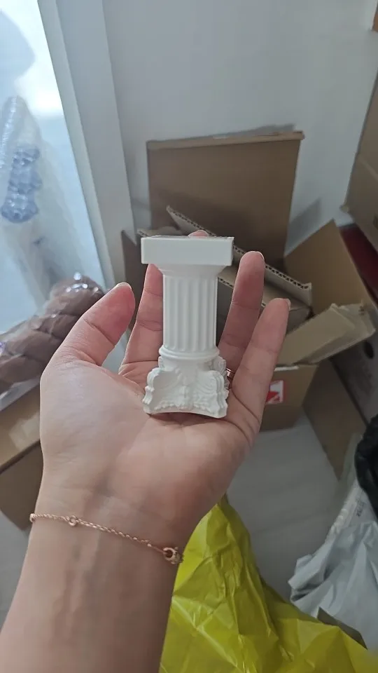 Roman Pillar Greek Column Statue Pedestal Candlestick Stand Figurine Sculpture Indoor Home Dinning Room Garden Scenery Decor photo review