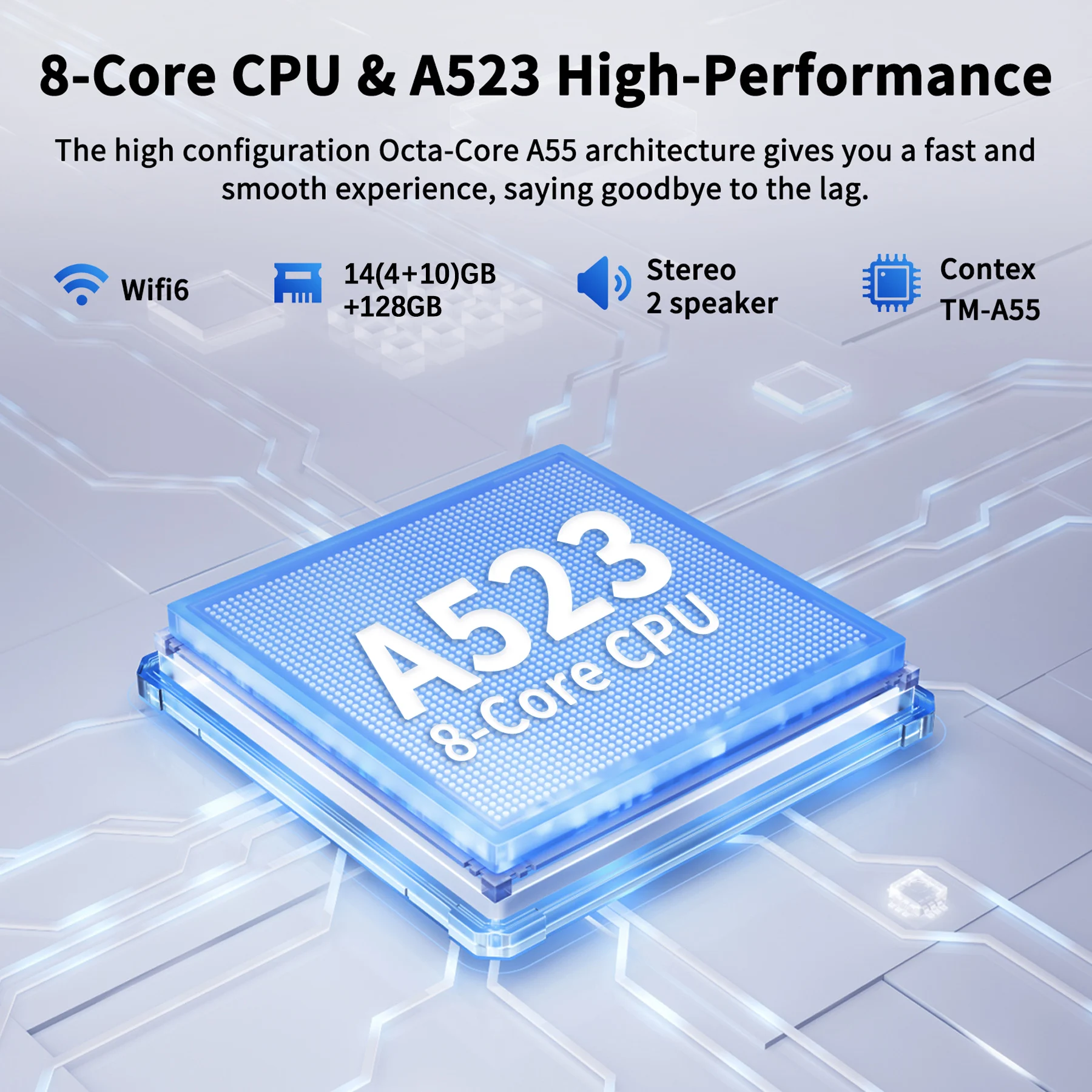 C108 10.1 Inch Tablet Octa-Core Processor 10GB RAM 128GB ROM Android 14 With Case Headphones Wireless Keyboard Mouse Stylus Pen 2