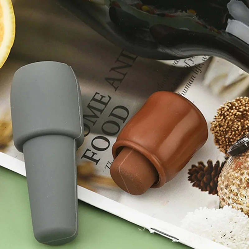 Silicone Wine Stoppers Beverage Bottle Sealer Reusable Sparkling Wine Bottle Stopper Keeping Champagne Fresh Kitchen Tools wine bottle stoppers