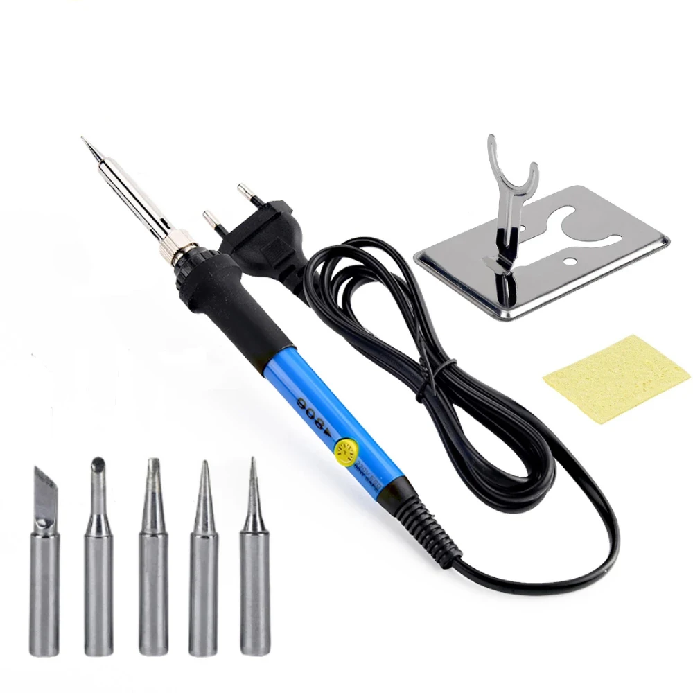 JCD Electric Soldering Iron Set Adjustable Temperature 220V/60W Welding Solder Rework Station Welding Repair Tools electric welding Welding Equipment