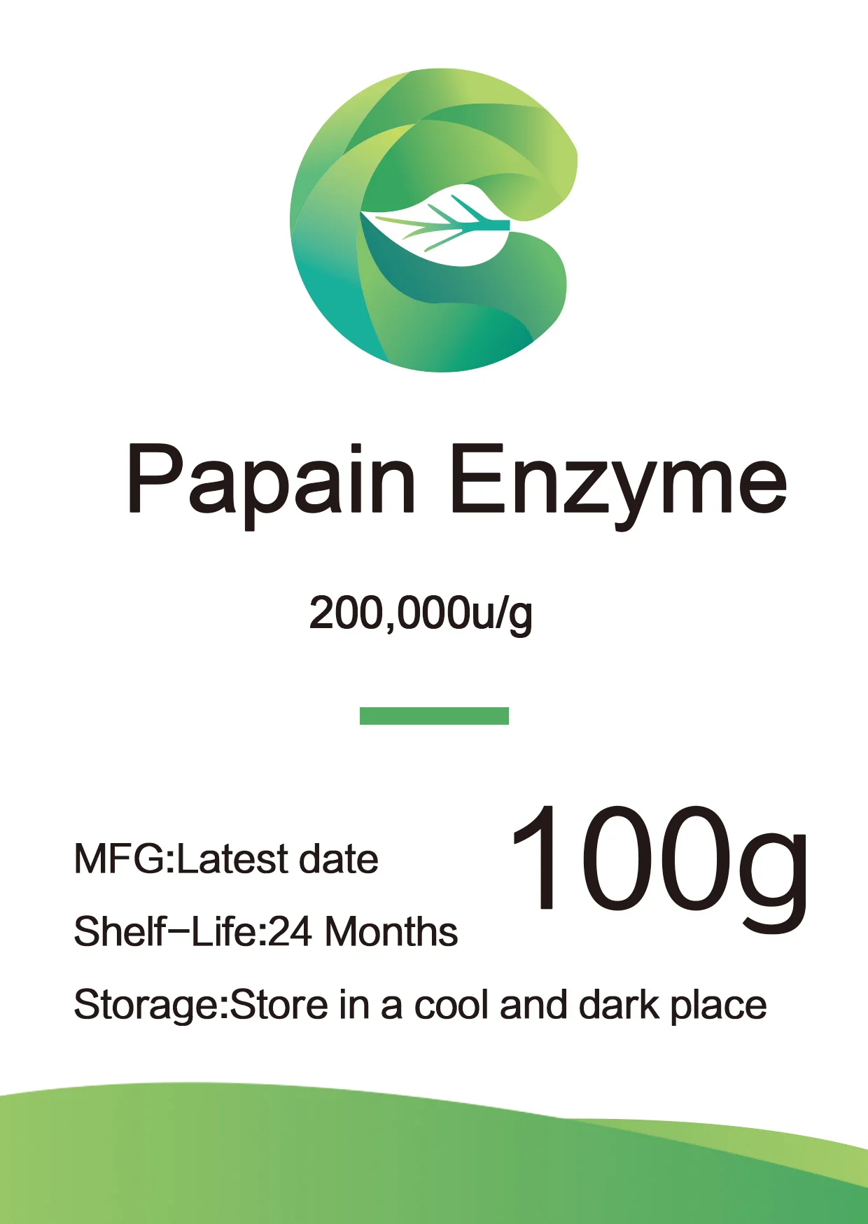 Natural Powder Extract of Papaya Fruit Papain Enzyme 200,000u/g Protein