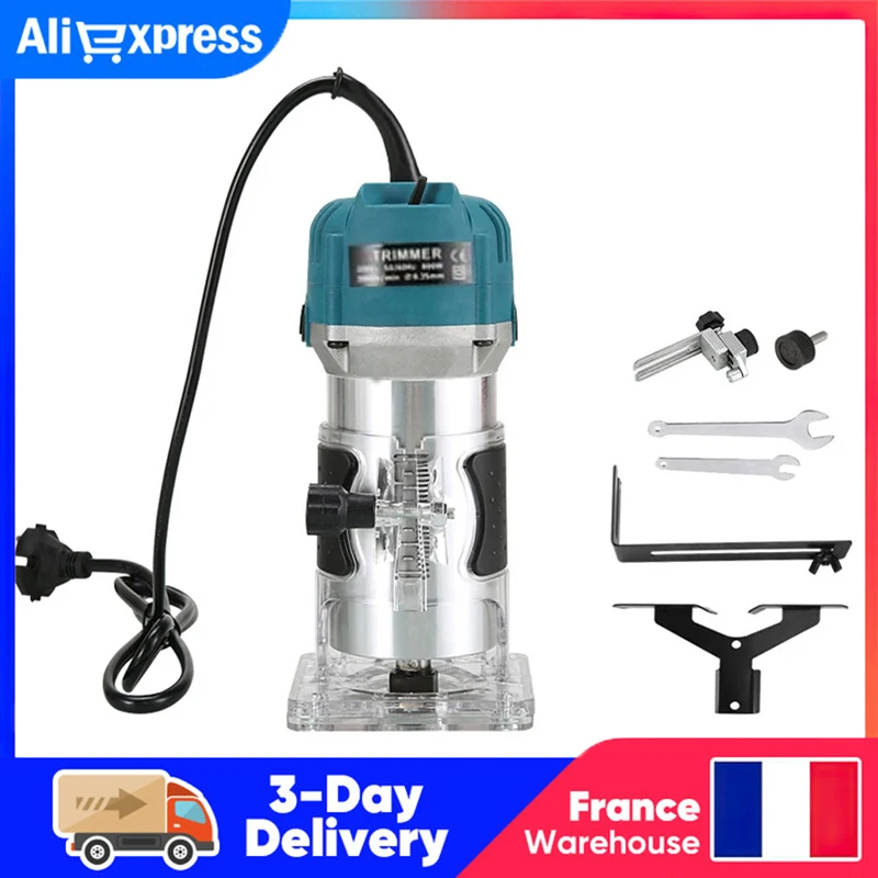 Electric-Hand-Trimmer-Wood-Router-Woodworking-Engraving-Slotting ...
