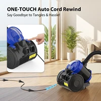 Aspirateur cylindrique sans sac 1200W avec filtre HEPA, grand bac à poussière de 1,5L, aspiration puissante pour tapis, sols durs et élimination des poils d'animaux, aspirateur domestique 3