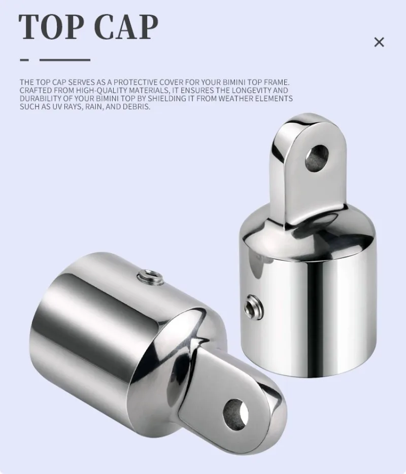 KEJJNYER Tampa Bimini Top Olhal - Pacote Com 6 Peças Em Aço Inox 316 Para Tubos De 7/8 Polegadas