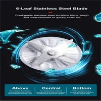 Электрический блендер 2 в 1, 400 Вт, мощный сверхмощный коммерческий блендер, кухонный комбайн, ледяные смузи, кухонный стационарный миксер — изображение 3