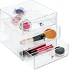 "Plastic 3-drawer vanity organizer – 7” x 6.5” x 6.5”, clear" 6