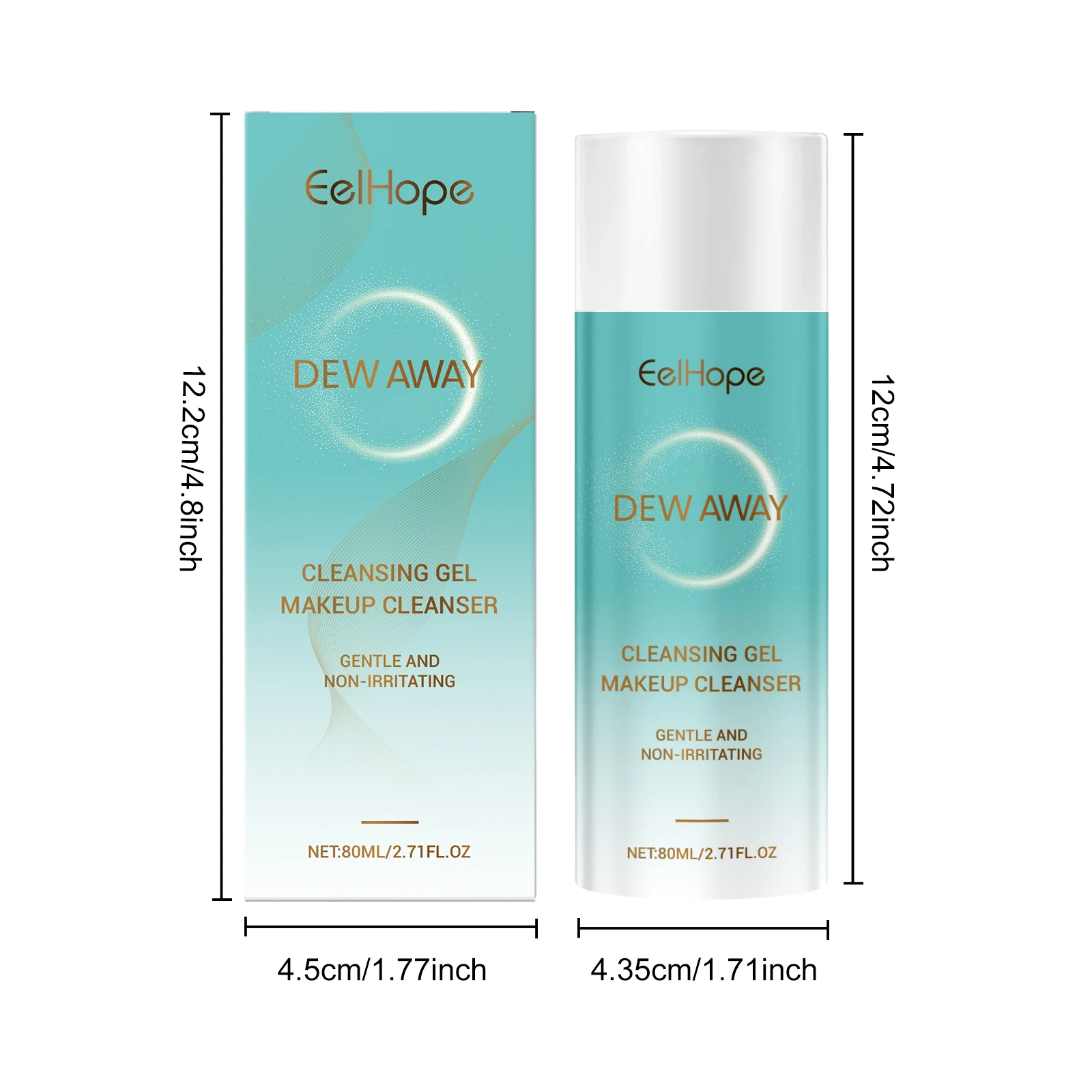 EELHOPE Face Cleaning Gel Quick Remove Makeup Cleaning Pore Dirts No Tight Moisturizing Oil Control Glowing Face Cleaning Gel