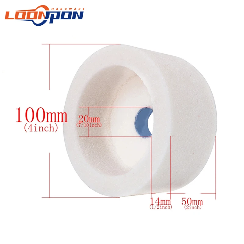 4/5/6inch Abrasive Wheel Grinding Wheel Ceramic Cup Corundum 60/80Grit for Polishing Grinding Metals Marble