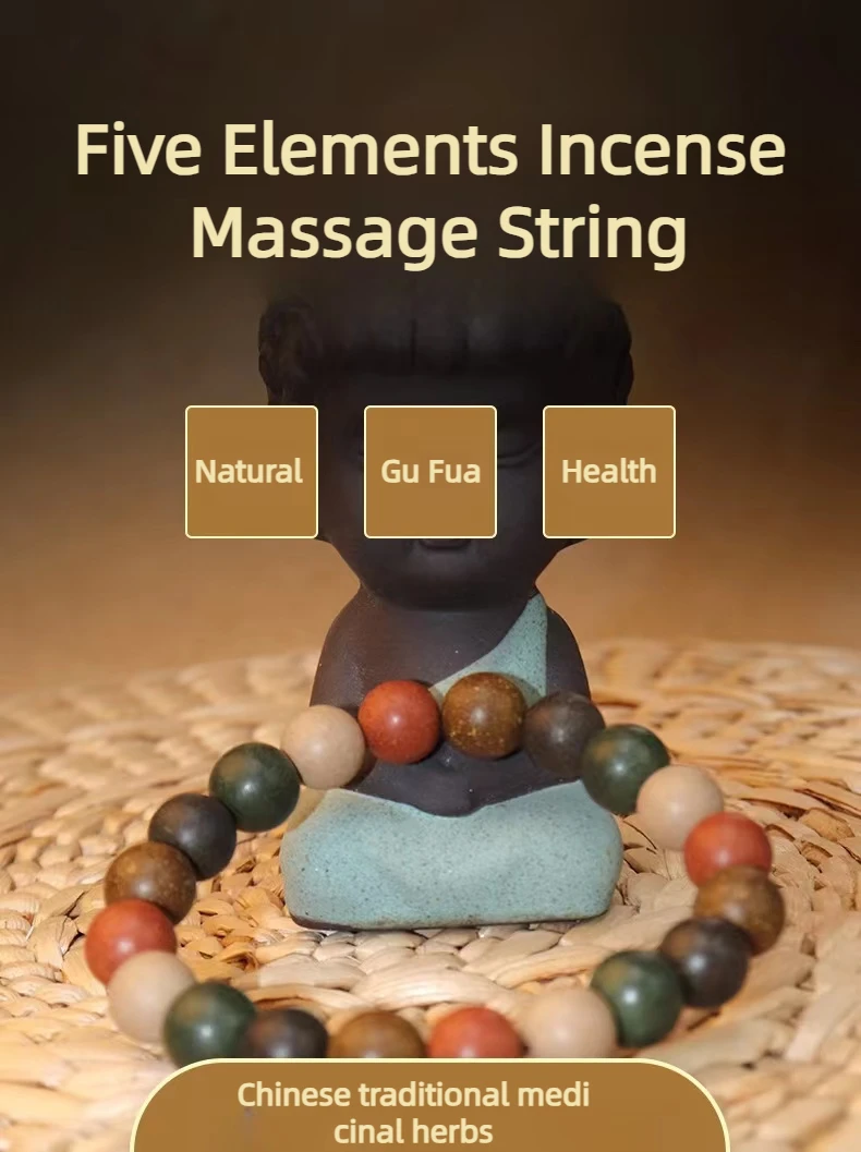 Description Picture 2 of itemTuhopeta Original Gufa He Aromatic Beads Hand-Held Five-Square Genuine Chinese Style Handmade Traditional Chinese Medicine Beads