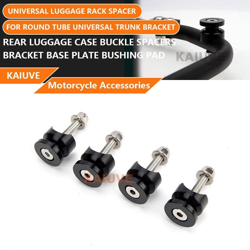 

4PCS Universal Motorcycle Rear Luggage Case Tail Top Box Helmet Trunk Bracket Base Plate Bushing Pad Buckle Spacers Motor Access