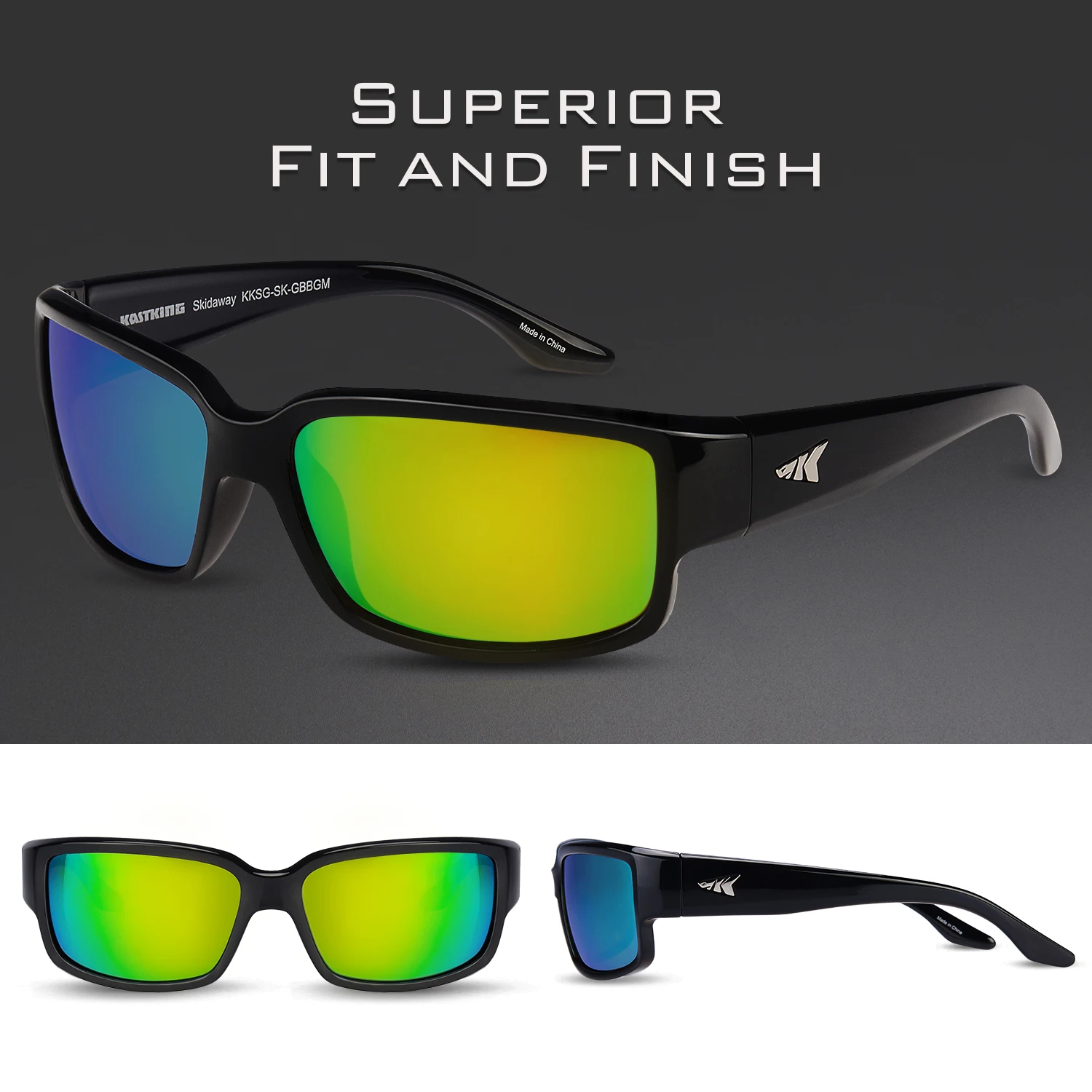 Polarized Sunglasses KastKing Skidaway For Men and Women Ideal for Driving Fishing Cycling Running UV Protection