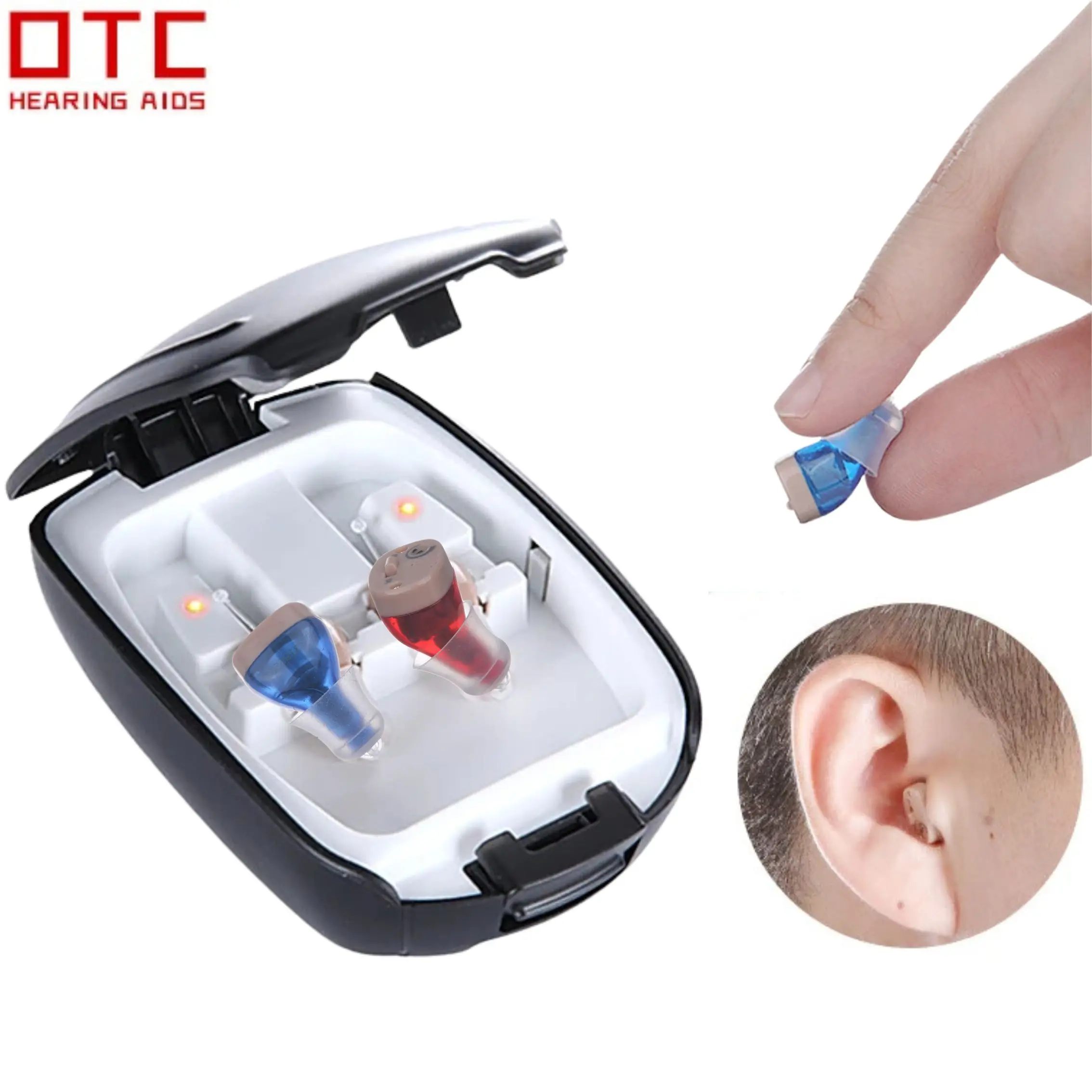 OTC original C200 invisible hearing aid in-ear rechargeable sound amplifier suitable for the elderly adjustable