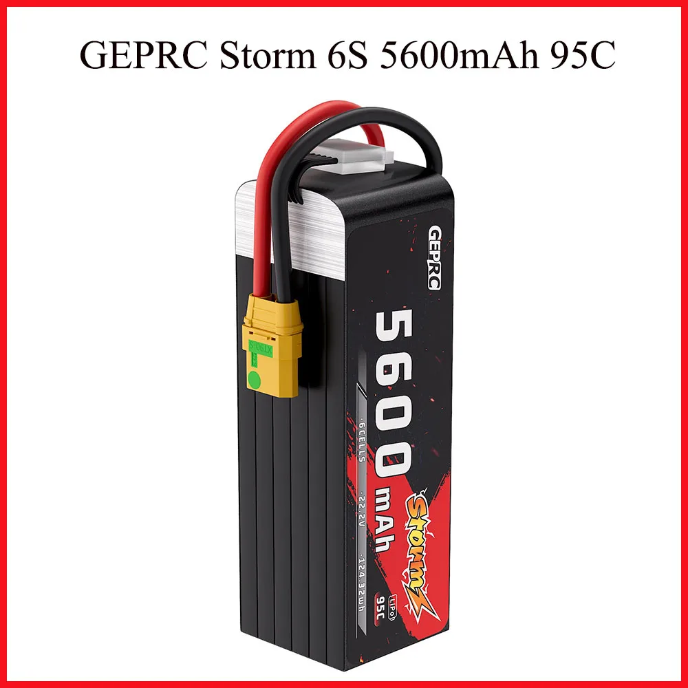 

GEPRC Storm 6S 5600 мАч 95C литий-полимерный аккумулятор 1 шт. XT90S 6S1P для FPV дрона аксессуары применение 8-12 дюймов Квадрокоптер