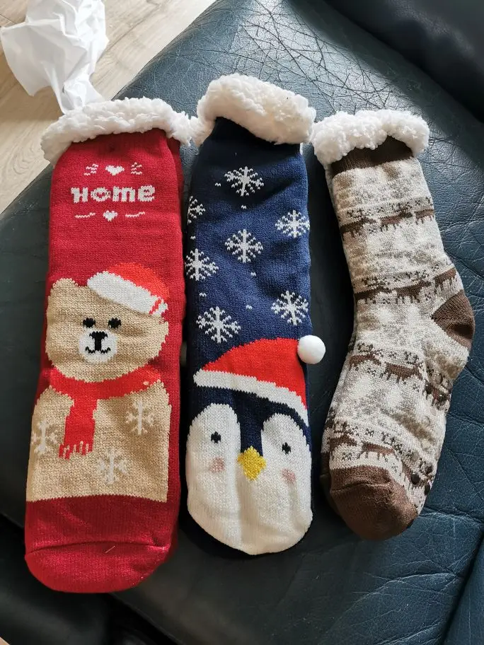 Flauschige Wintersocken mit niedlichen Tiermotiven photo review