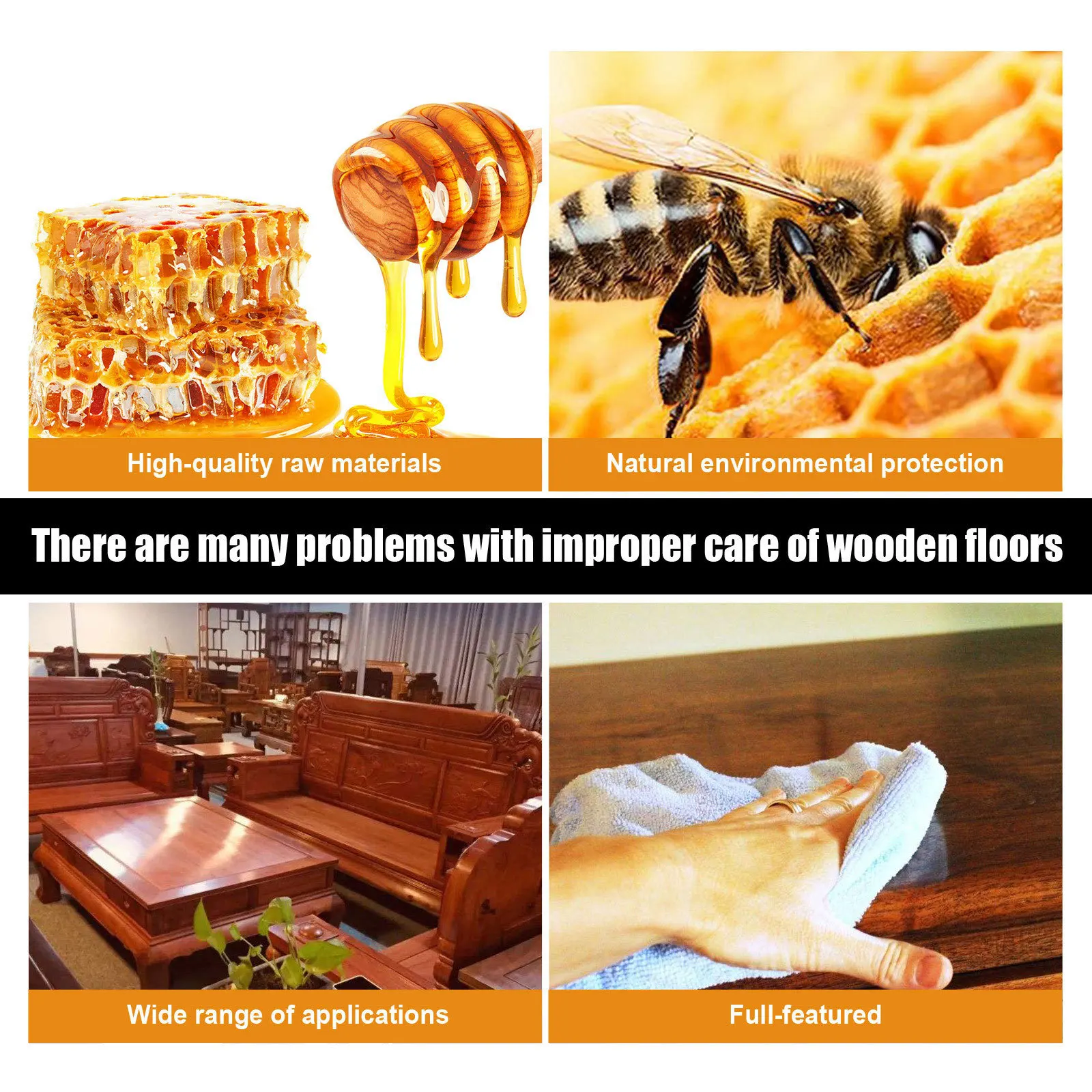 Natural Beeswax Wood Polish Furniture Care