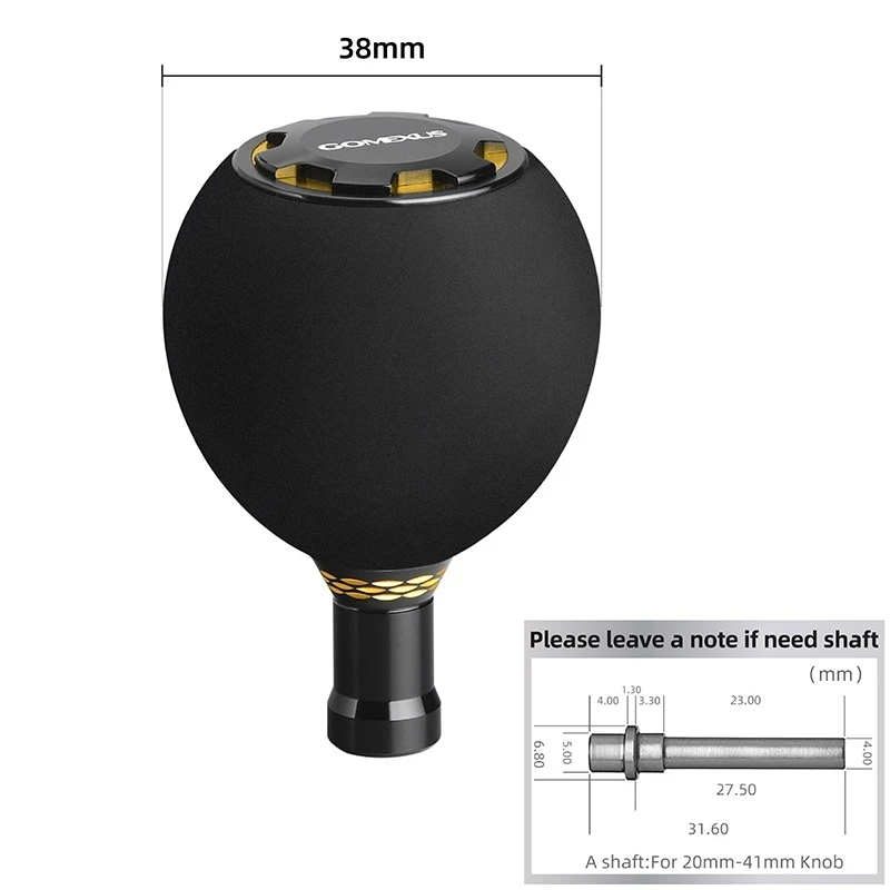 Gomexus EVA Spinning Reel Handle Knob 38mm For Shimano Vanford