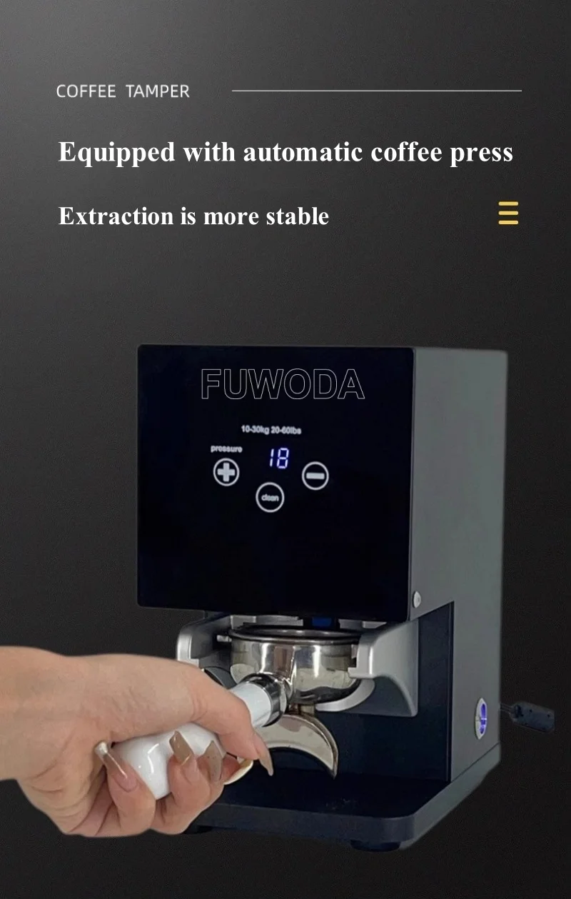 10-30KG Electric Tamper 58MM For Coffee Automatic Bean Powder Flat Press Maker Stainless Steel Tamper Coffee Tool 220V 110V 2