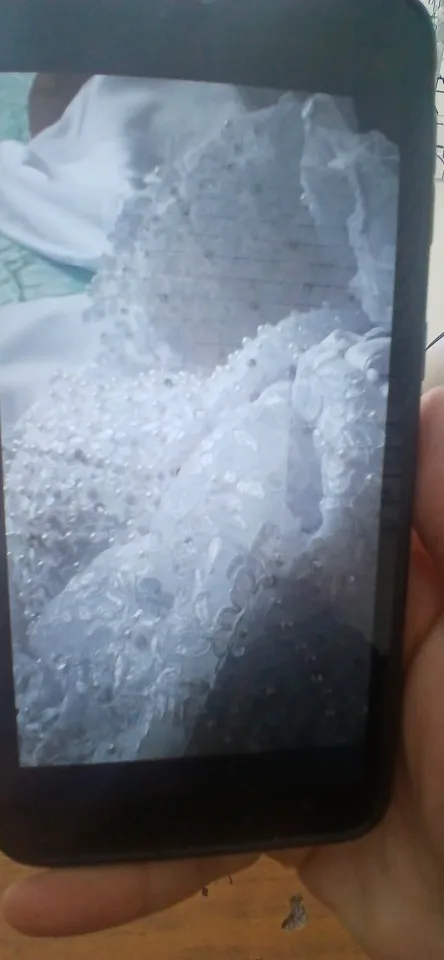 Customized Romantic Ball Gown Princess Wedding Dress Off Shoulder V Neck Lace Up Back Beaded Appliques Long Sleeve Bridal Gown