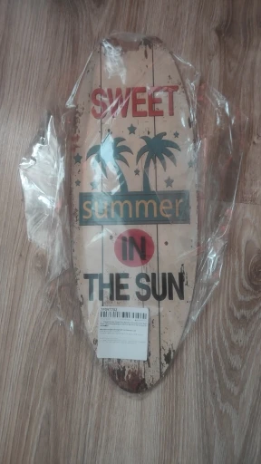 Beach Themed Vintage Wooden Surfboard Sign photo review