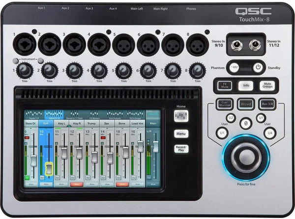 Compact Digital 12-Channel Mixer Touch-Mix 8