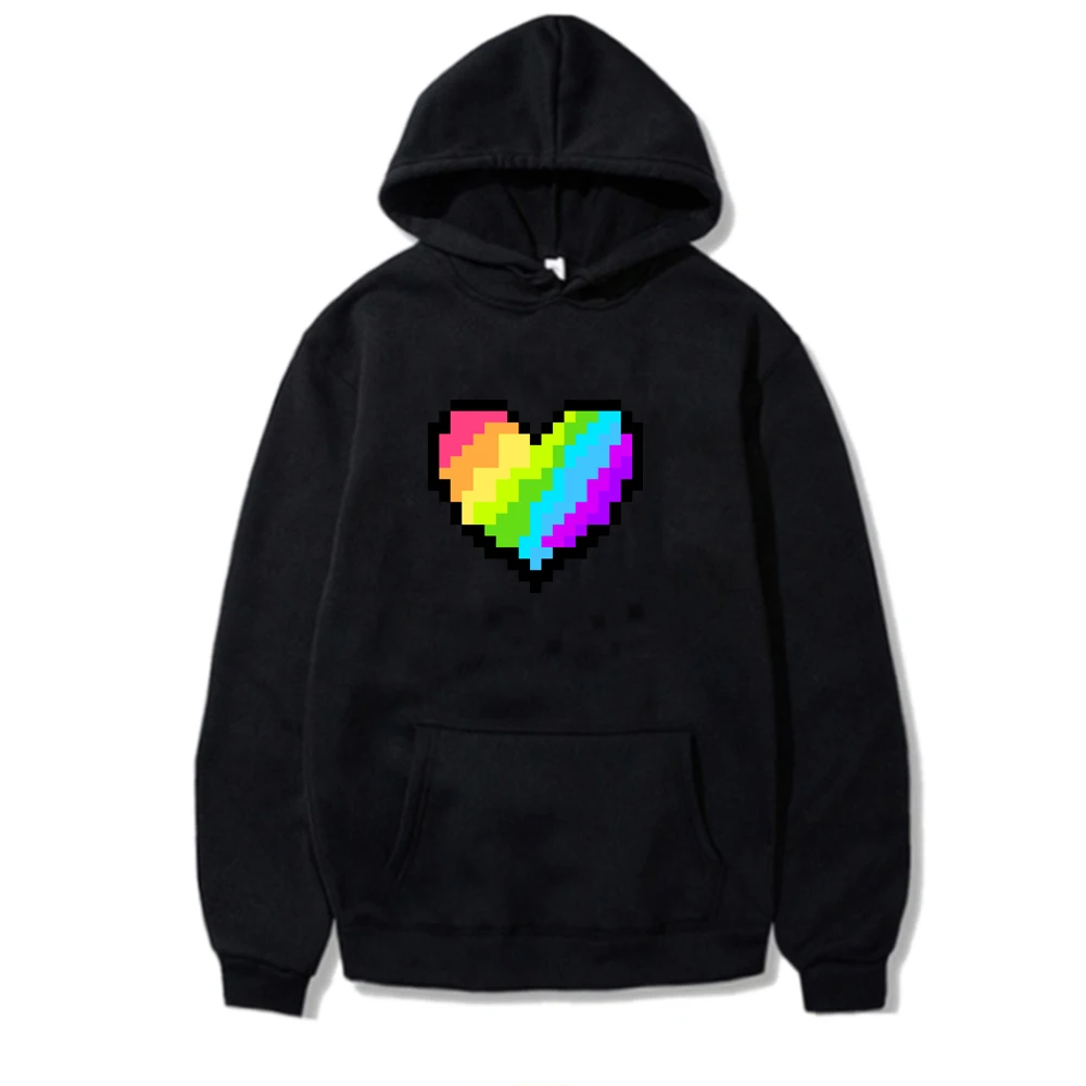 

Autumn Winter Hoody Heart Graphic Print Unisex Hoodies Harajuku Streetwear Fashion Casual Long Sleeve Woman's Sweatshirt