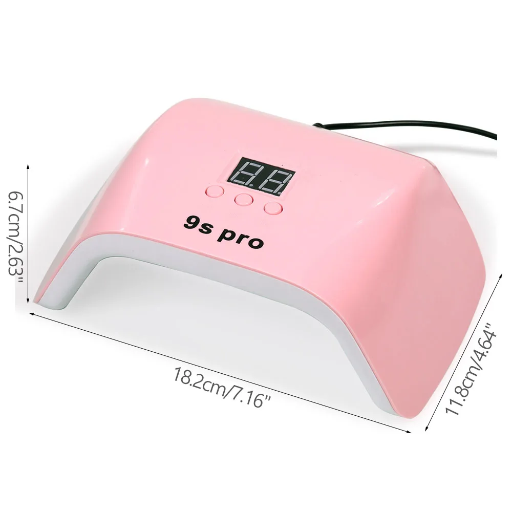 9SPro Trapezoidal Nail Gel Dryer Lamp 24 LED Beads Nail Phototherapy Machine Professional Manicure Tool Integrated USB Equipment