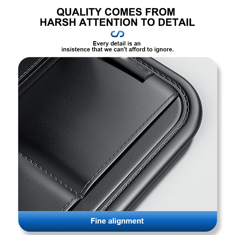 Luxury Pu Leather Car Sun Visor Storage Bag Organizer