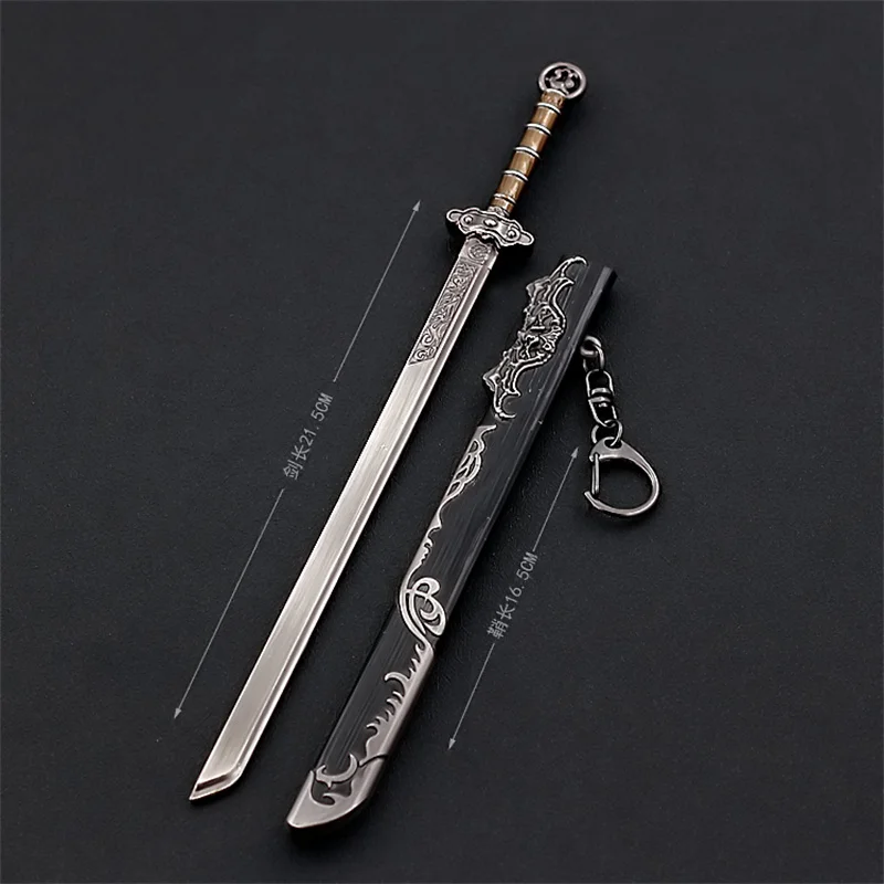 Zghhc Llaveros Mini Espadas Antiguas Con Vaina – Set De 7 Colgantes De Aleación De Zinc Con Diseño De Arma China, Ideales Como Colección O Adorno