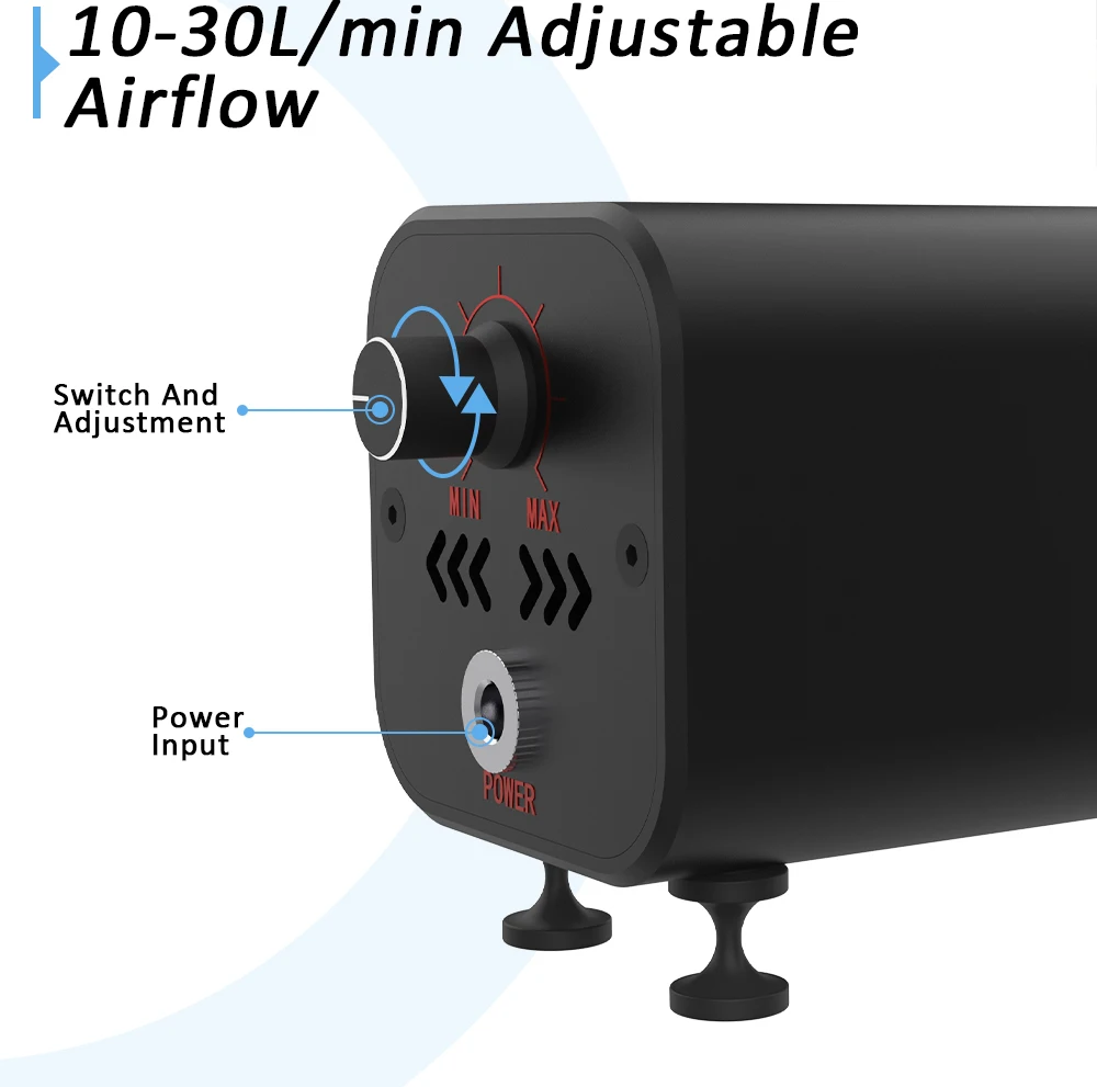 Twotree Air Airflow Assist Kit 10-30L/min Luftunterstützungspumpe Geräuscharm Rauch und Staub entfernen für Lasergravierer Cutter Maschine