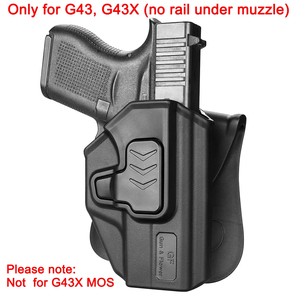Polymer Holster for Glock G43 43x with pistol holster,gun holster,gun accessories,hunting holster