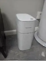 Bathroom Trash Can White 14L Smart Trash Can photo review