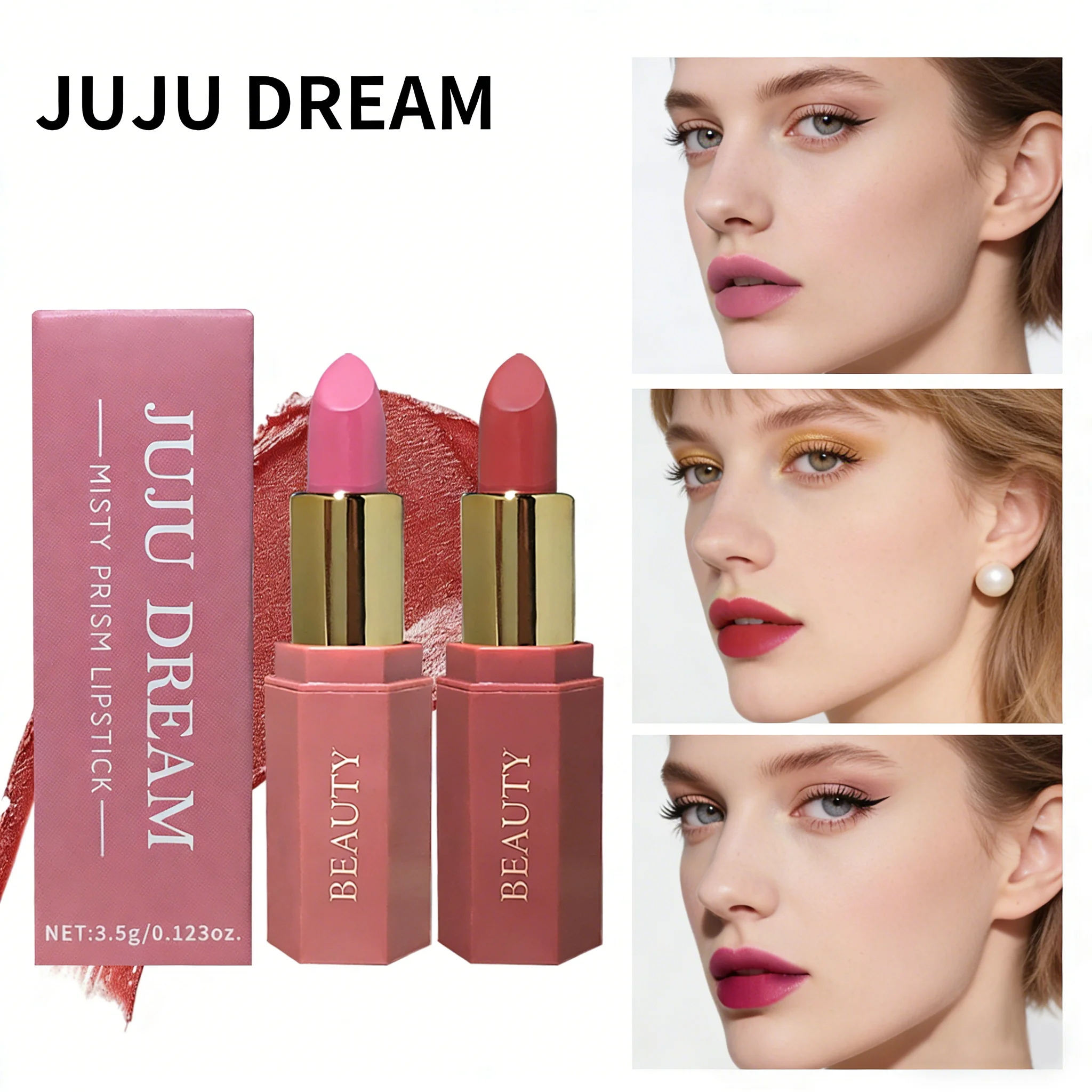 6 Pcs Matte Velvet Lipstick Matte Waterproof Nude Lipstick Non-Fading Non-Stick Cup Long-Lasting Velvet Luster Easy Application_voghion.com
