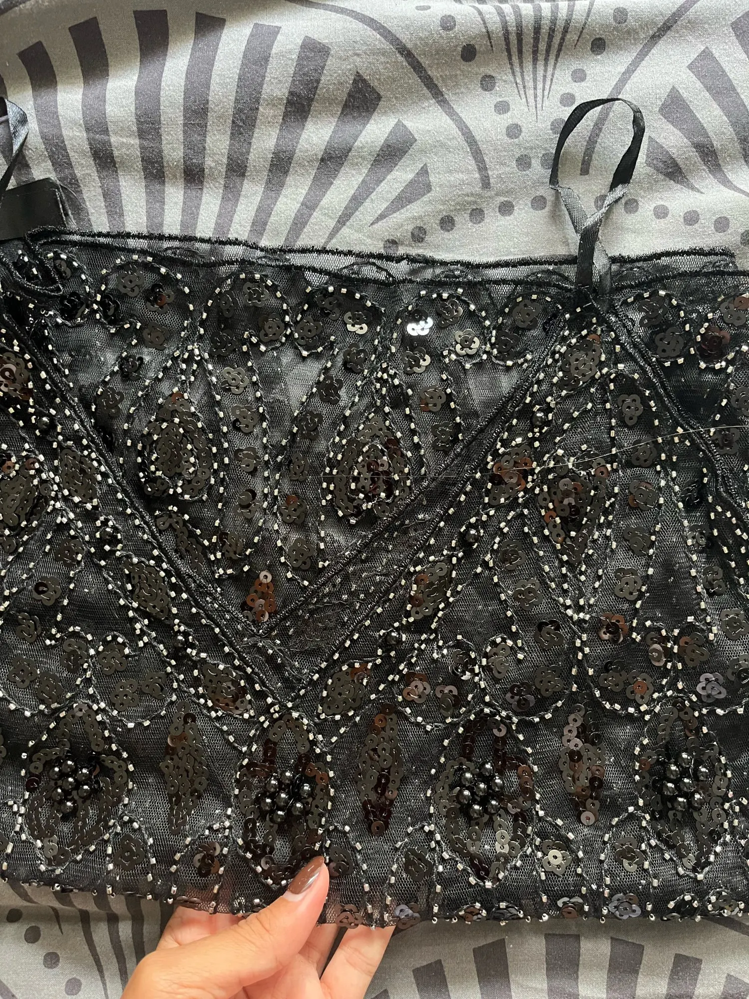 Heavy Industrial Sequined V-Neck Tank Top - Studded Camisole photo review