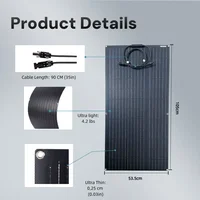 Panneau solaire monocristallin flexible 110W 18V pour caravanes, camping, bateaux et toits 7