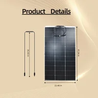 Panneaux solaires monocristallins flexibles 250W 18V (125W*2) pour balcon, modules photovoltaïques pour caravanes, camping, bateaux et toitures 4