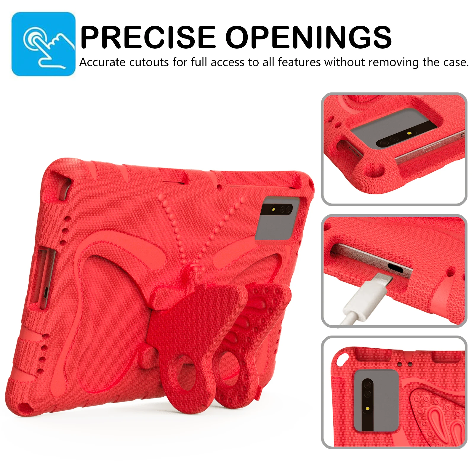 Children's Lightweight Shockproof Tablet Case with Kickstand, 11-Inch