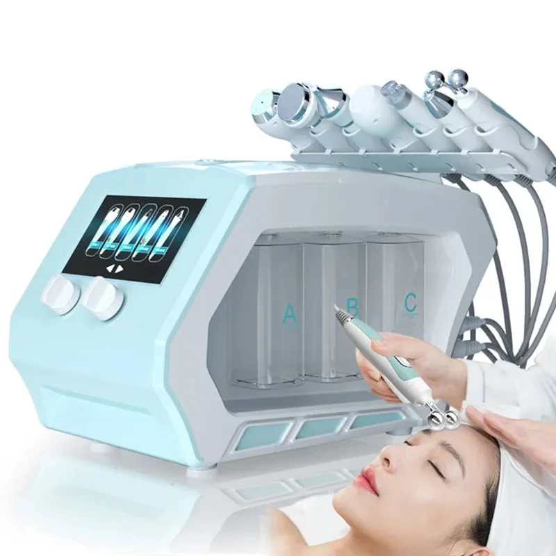 

8 in 1 Hydro Water Oxygen Jet Peel Machine Ance Pore Cleaner Facial Massage Exfoliating Skin Whitening Skin Care Device