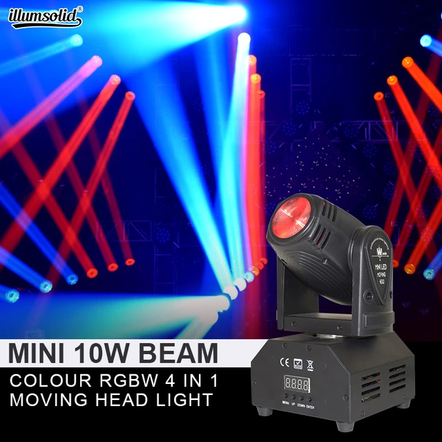 Mini projecteur de lumière LED 10W couleur RGBW 4 en 1, éclairage