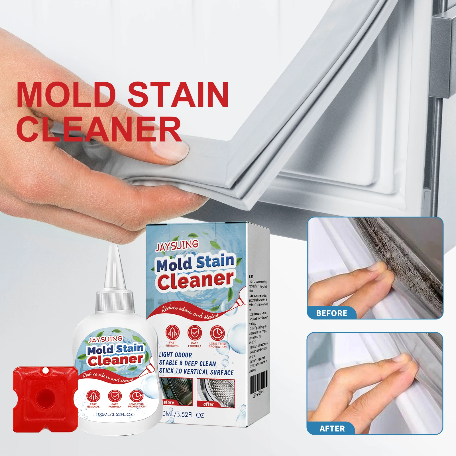 Mold Stain Cleaner Liquid for Bathroom Walls and Mildew Removal