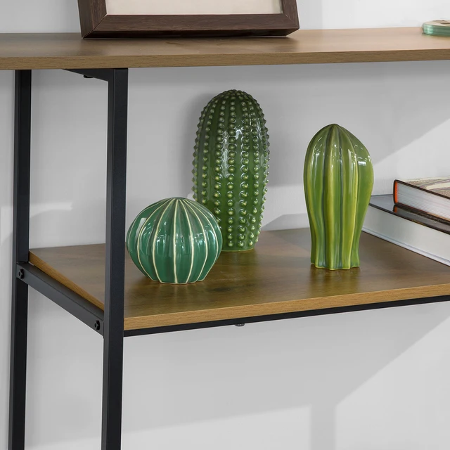 Vintage console table with 3 shelves metal hallway Vintage console table with 3 shelves metal hallway