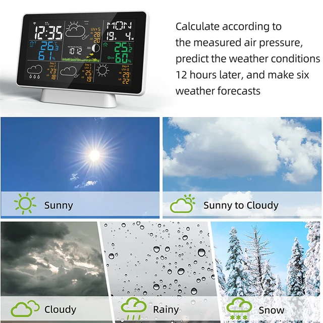 Tuya WIFI LCD Weather Station Wireless Digital Thermometer Electric Indoor/Outdoor Thermometer Hygrometer with Wireless Sensor - Image 6